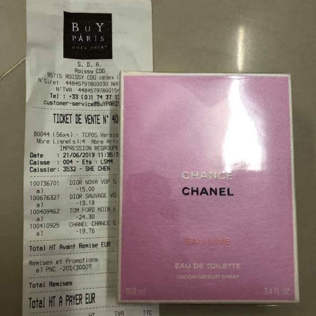 Nước hoa Chance Chanel (bill mua tại Pháp) | Shopee Việt Nam