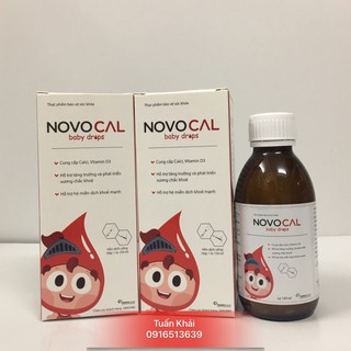 [Chính hãng] NOVOCAL baby drops cung cấp canxi và D3 giúp xương chắc khoẻ, hỗ trợ hệ miễn dịch khoẻ mạnh (Chai 150 ml)