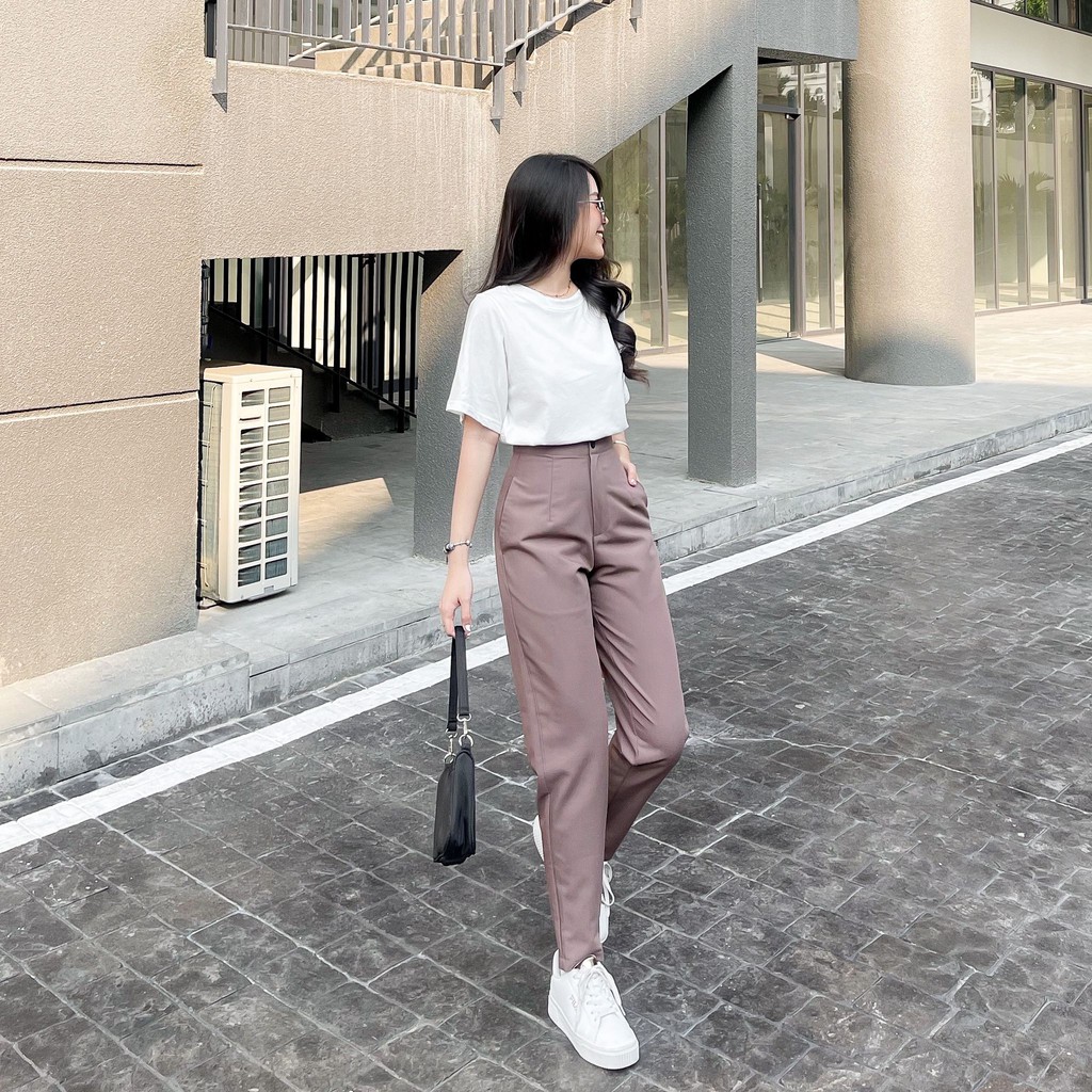 QUẦN TÂY FORM BAGGY BASIC ZAREEN TRS15 - NÂU TÂY