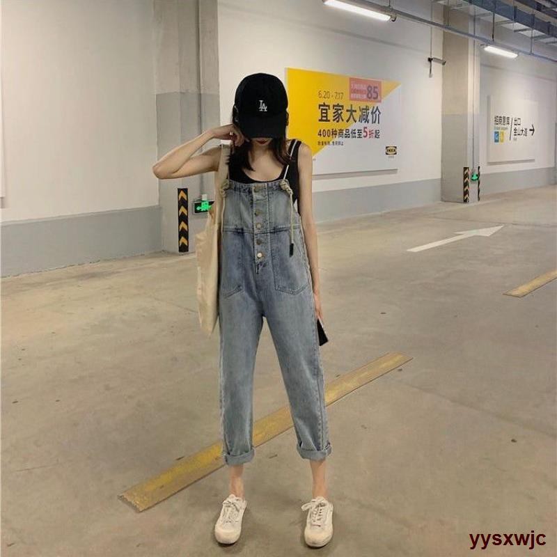 Jumpsuit Ống Rộng Thời Trang Mùa Hè Hong Kong Dành Cho Nữ