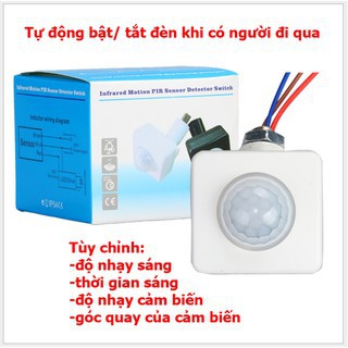 [Z02] Mặt công tắc cảm ứng chuyển động hồng ngoại