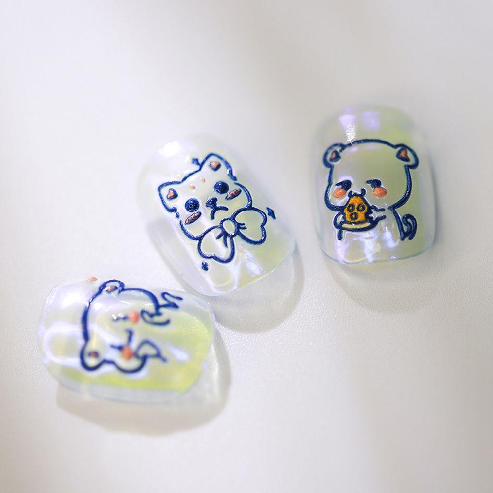 USNOW Miếng Dán Trang Trí Móng Tay Tự Dính Họa Tiết Hoạt Hình Hatsune Miku Xinh Xắn