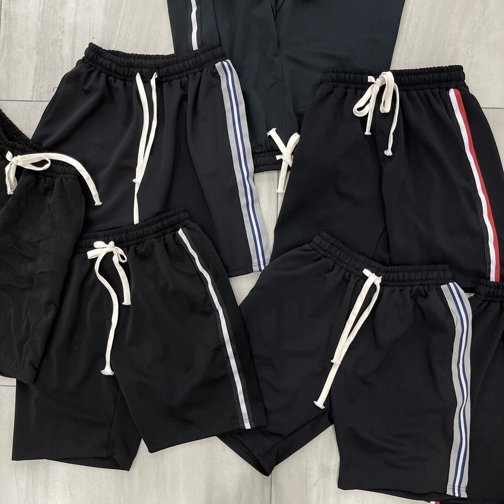 Quần short dây   Viền  thể thao chất poly nam nữ