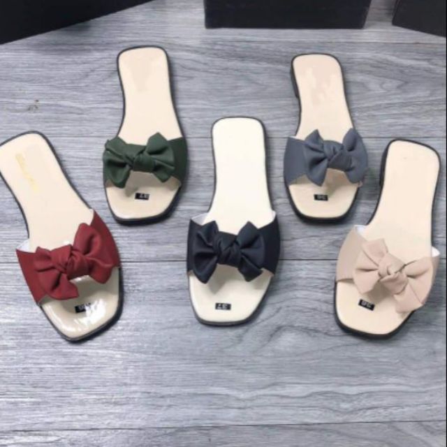 FREE SHIP 50K Dép lê nữ phối nơ xinh kèm clip và ảnh thật 104