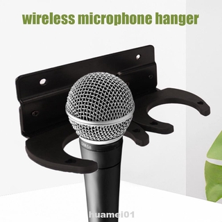 Organizer Accessories Space Saving Black Double Hook Easy Install Dual-use Wireless Microphone Hanger