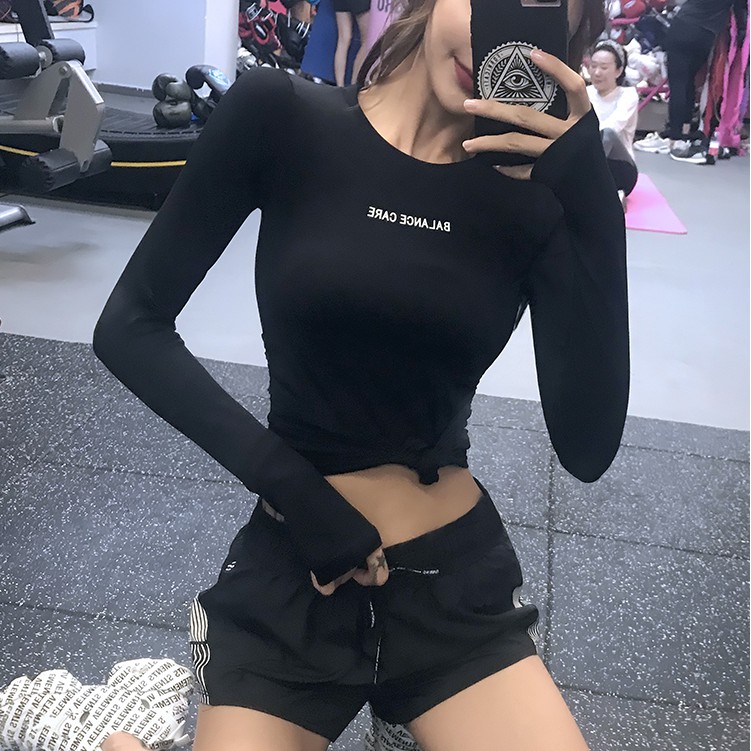 ÁO TẬP GYM,YOGA TAY DÀI CHUN EO CE02