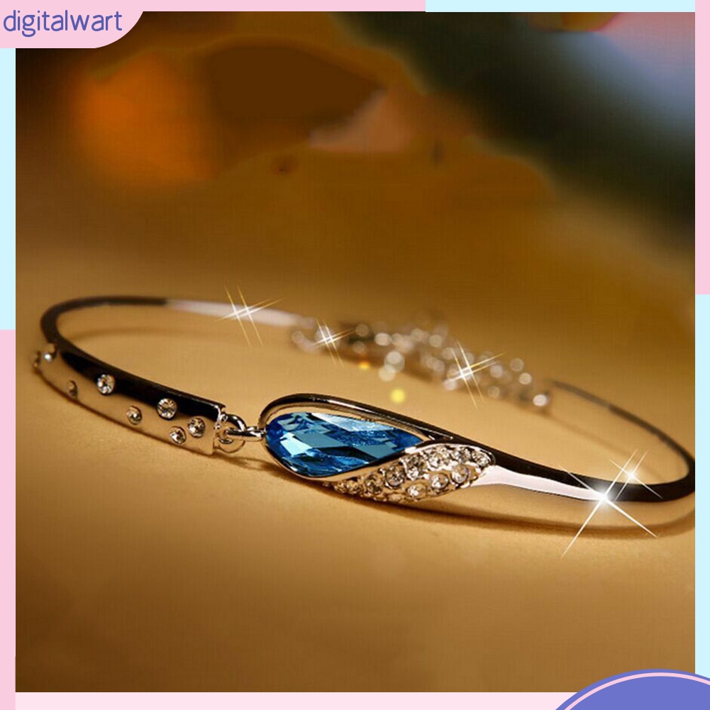 Vòng Tay Màu Bạc Đính Đá Thời Trang Cho Nữ