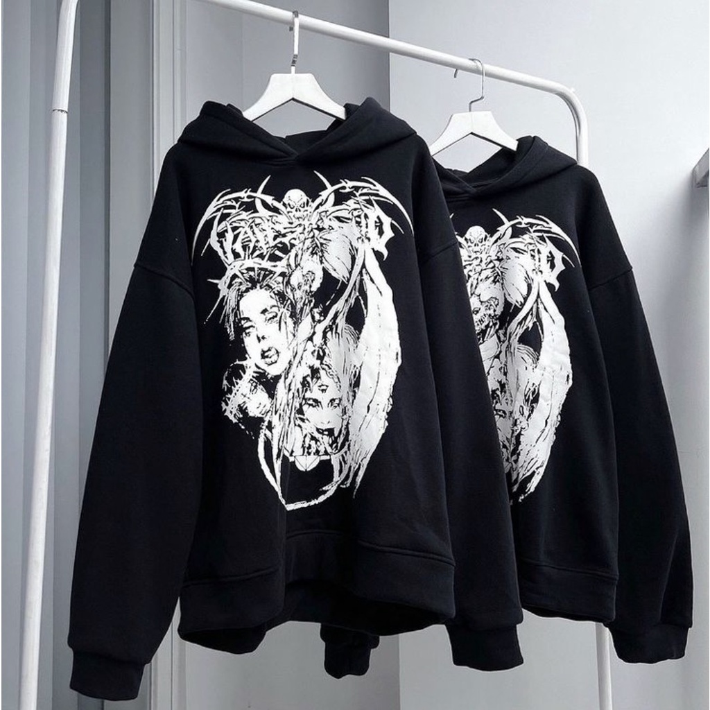 Áo nỉ hoodies mũ 2 lớp in hình Rồng cực ngầu