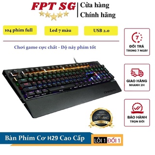 Bàn phím chơi game, Bàn phím cơ loại ngắn H29 công nghệ RGB quang phổ hoàn thiện GÕ CỰC NHẸ,NẨY CAO có kê tay XỊN
