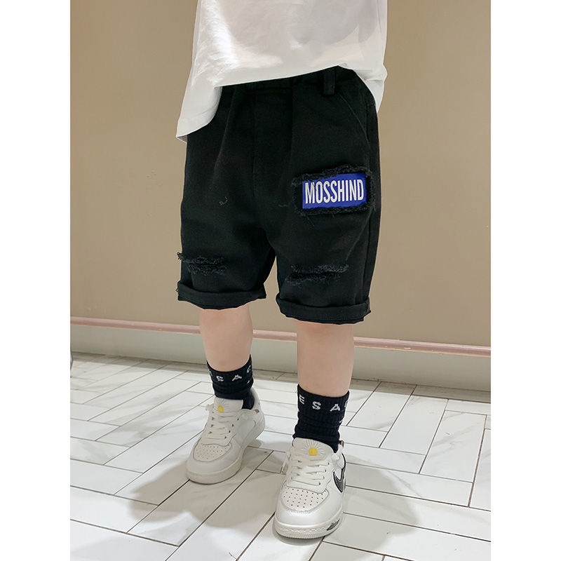 Quần Short Cotton Mỏng Dáng Rộng In Chữ Thời Trang Mùa Hè Hàn Quốc Mới Cho Bé Trai