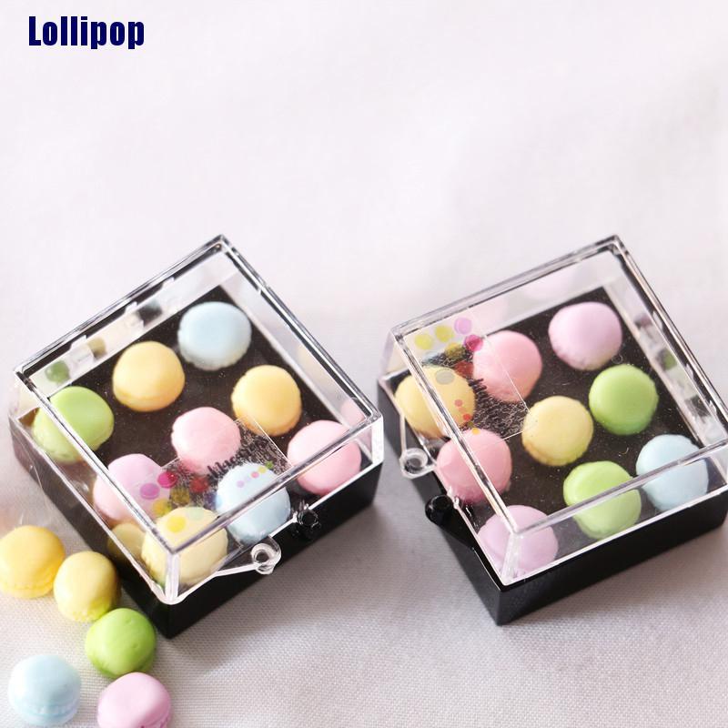 Bộ 12 món bánh macaron đồ chơi búp bê tỉ lệ 1/ 12