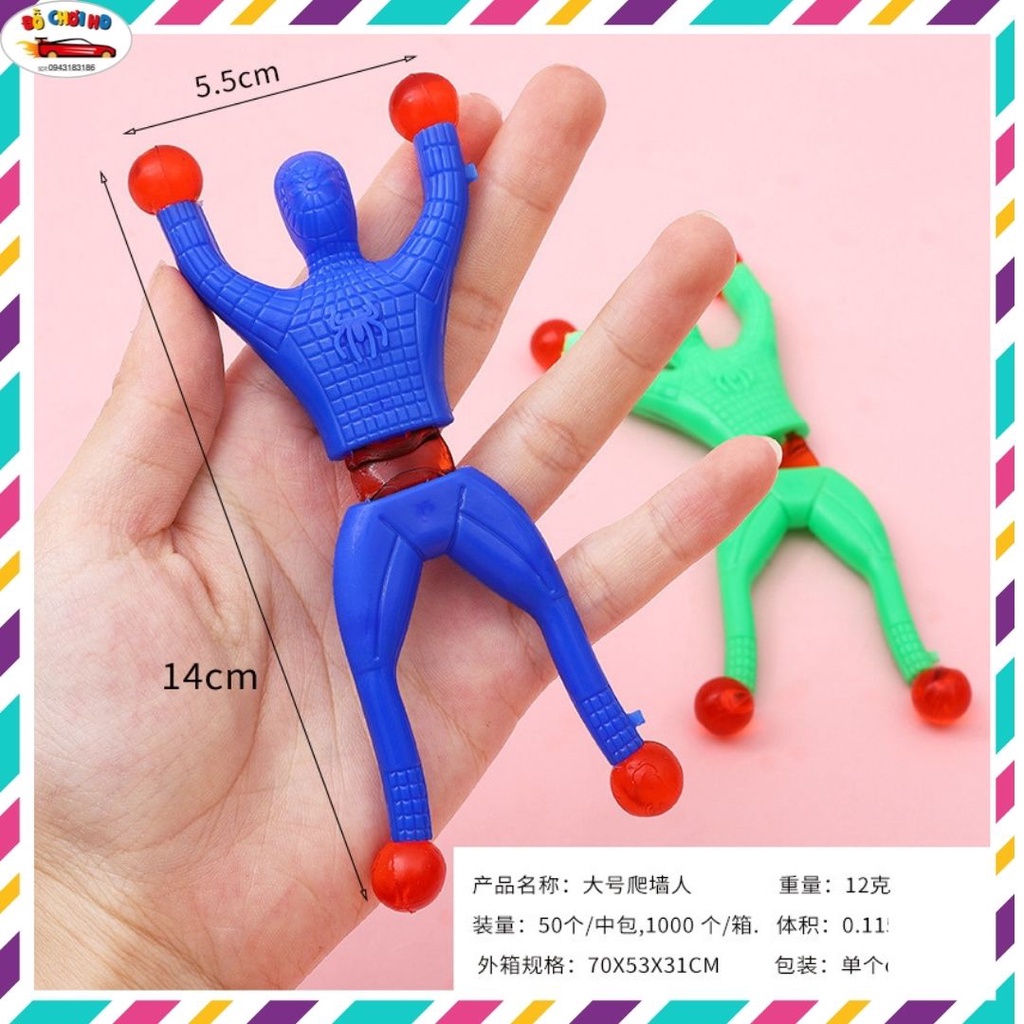 Đồ Chơi Người Nhện Dính Tường Leo Núi Biết Bò Và Ném Dính Tường Đồ Chơi Giải Trí Cho Bé