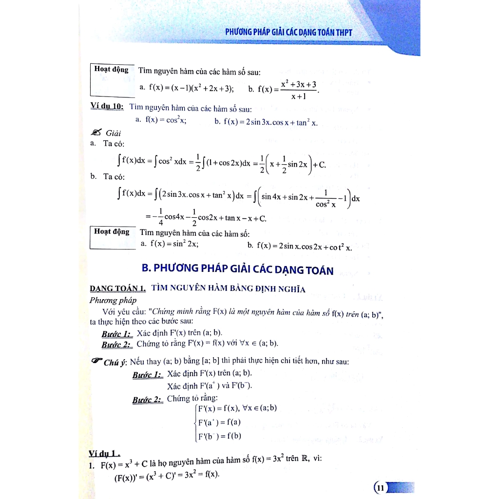 Sách - Phương Pháp Giải Các Dạng Toán THPT: Nguyên Hàm, Tích Phân Và Ứng Dụng