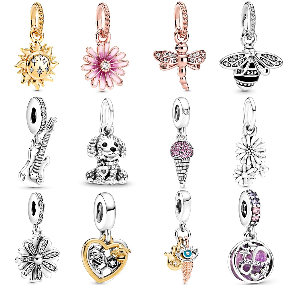 Mặt Dây Chuyền Hình Mặt Trời Lấp Lánh Bằng Bạc Sterling 925 100% Thủ Công Thời Trang Mùa Xuân Mới 2020 Cho Nữ