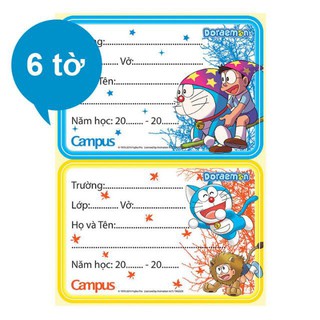[sỉ ib] Nhãn Vở Doraemon Campus NT-DOR12