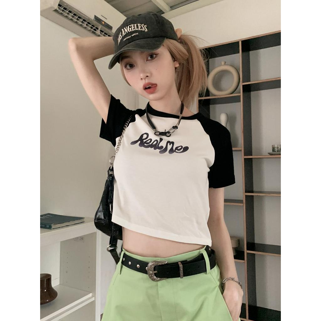 Áo Thun Ngắn Tay Dáng Ôm In Chữ Thời Trang 63930