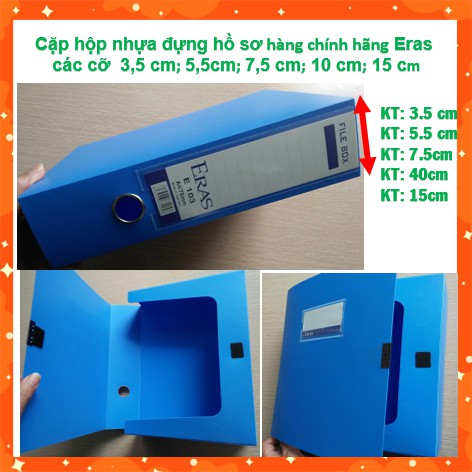 Cặp hộp nhựa đựng hồ sơ Eras các cỡ  3,5 cm 5,5cm 7,5 cm 10 cm 15 cm