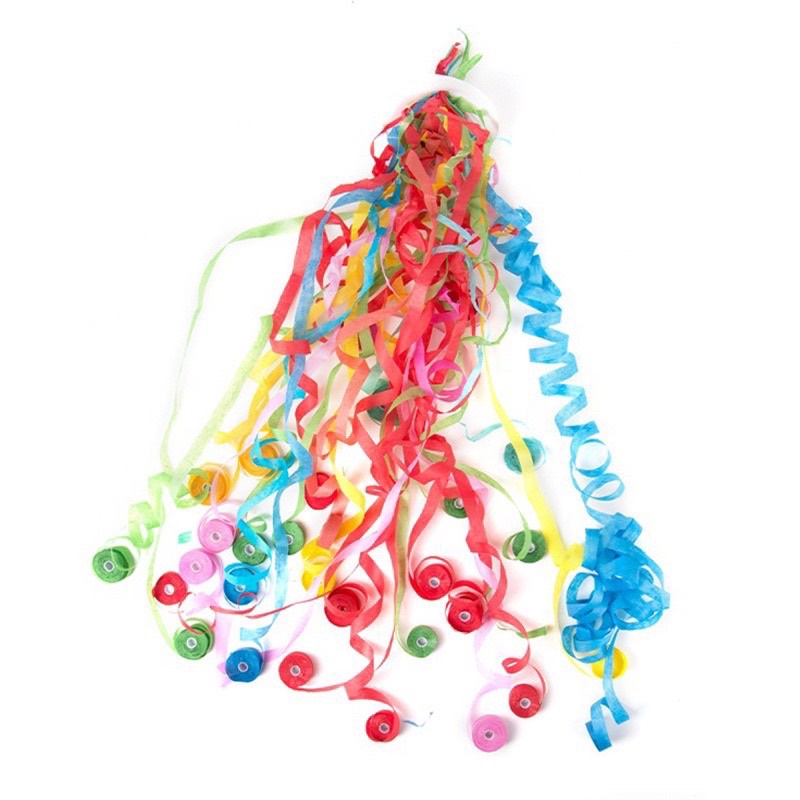 Đồ chơi ném giấy ảo thuật dạng sợi trang trí sinh nhật, tiệc cưới, party, khai trương, kỉ yếu
