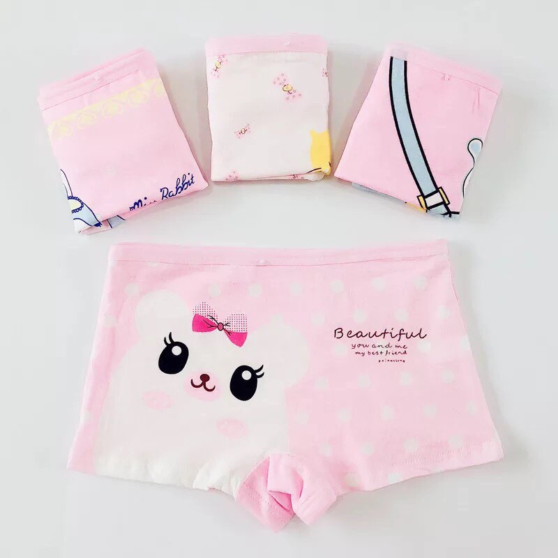 Set 4 quần chíp đùi cho bé gái (chất cotton)