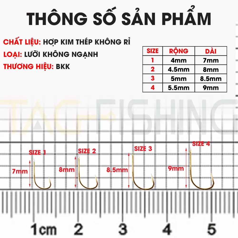 Lưỡi đơn BKK Isetny Lưỡi Vàng Không Ngạnh câu DIẾC