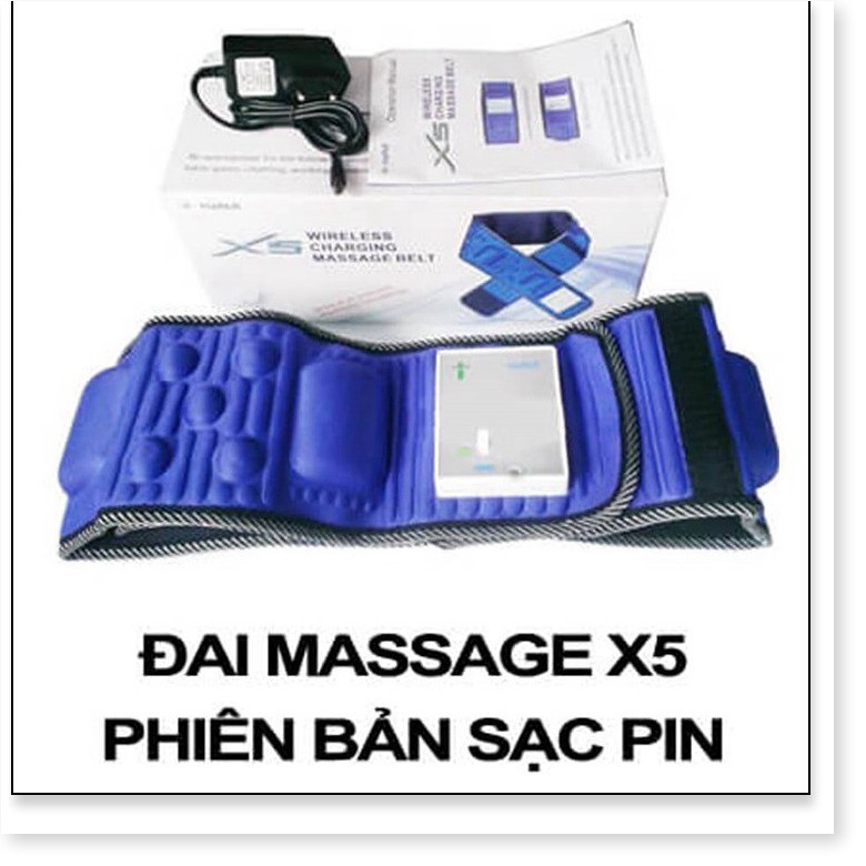 Đai massage X5 xài pin không cần dây phiên bản dùng pin sạc tiện lợi