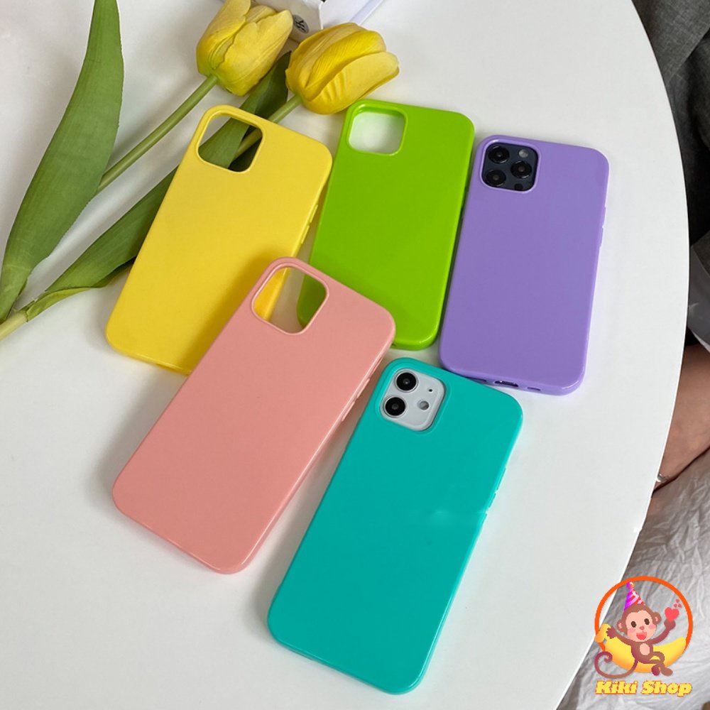 Ốp Điện Thoại TPU Dẻo Màu Sắc Ngọt Ngào Chống Trầy / Sốc Cho Iphone 11 12 13 14 Pro Max X XS XR 7 8Plus
