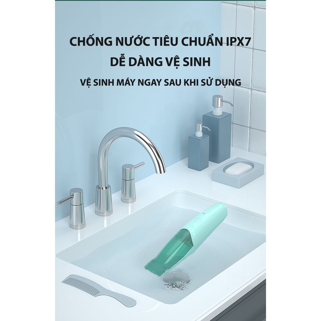 Tông đơ cắt tóc cho bé, kèm hút tóc Misuta, giúp bé không bị  dính tóc,hoạt động êm ái an toàn cao cấp