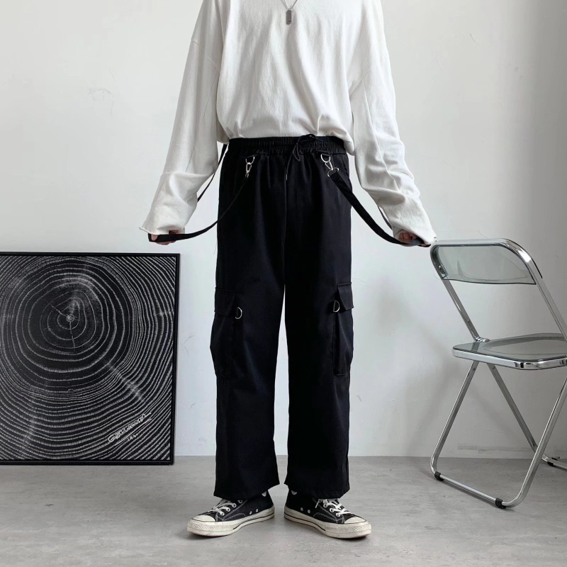 Quần Yếm Dài Nhiều Túi Có Thể Tháo Rời Thời Trang Xuân Hè Cho Nam