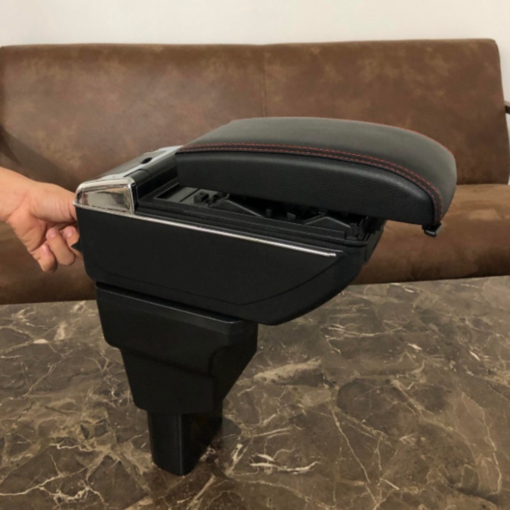 Hộp tỳ tay xe Hyundai I10 cao cấp tích hợp cổng sạc USB - Bảo hành 12 tháng