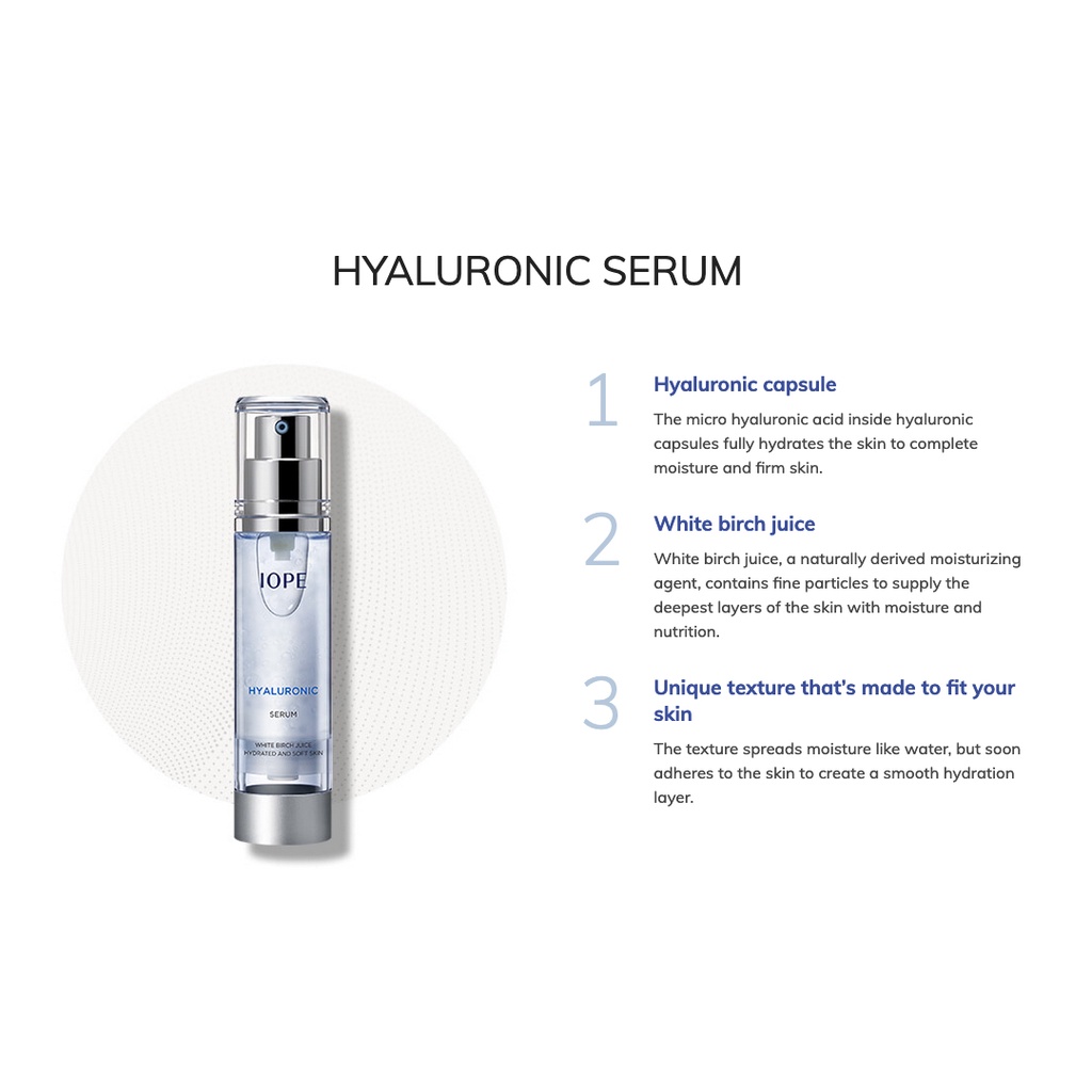 Iope serum hyaluronic acid 50ml 100ml Dưỡng Ẩm Hydrat Hóa Làm Mềm Da
