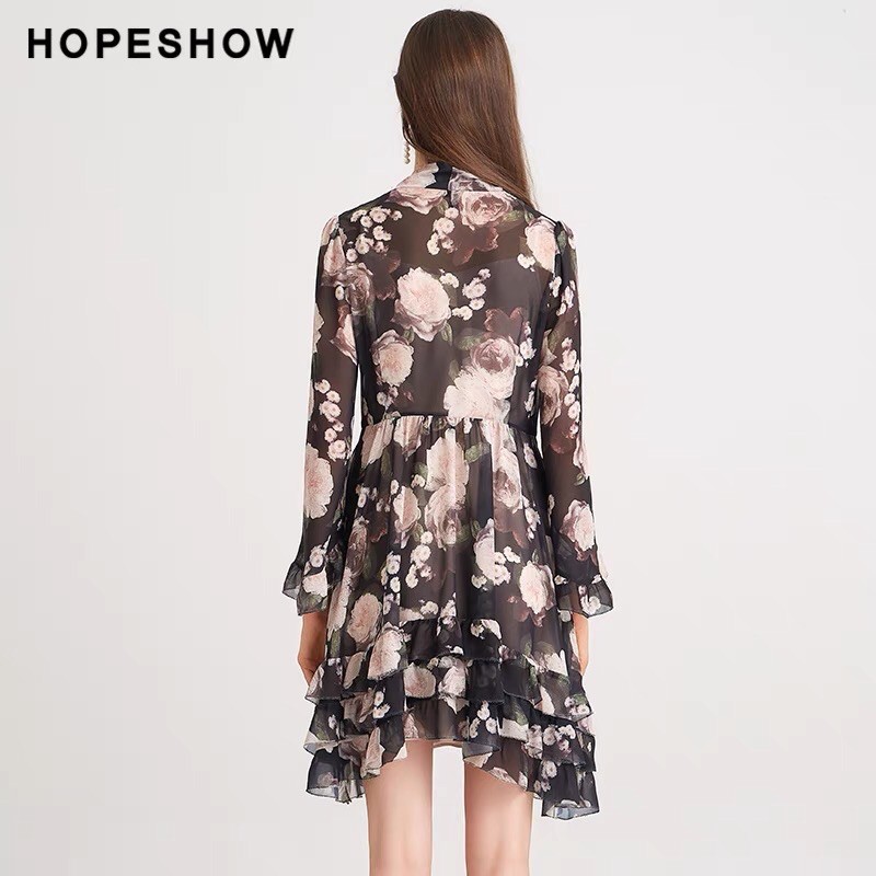 Đầm hoa kèm lót Hopeshow