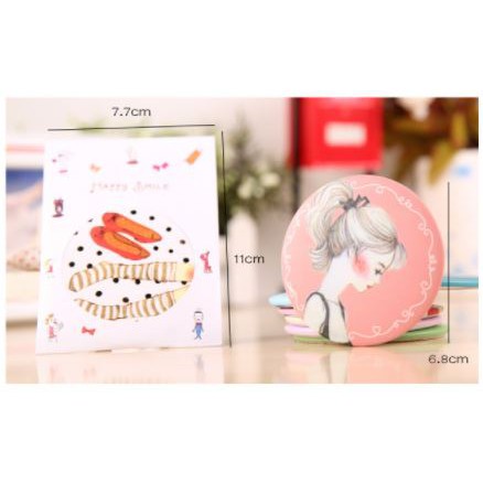 Lẻ 1 Gương mini cầm tay Hàn Quốc dễ thương - Gương Mini Bỏ Túi