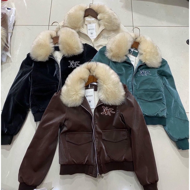 Logo thêu DIOR màu đen vải trắng siêu đẹp