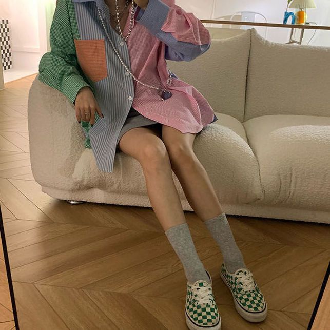 Áo Sơ Mi Tay Dài Màu macaron Thiết Kế Mới Dành Cho Nữ