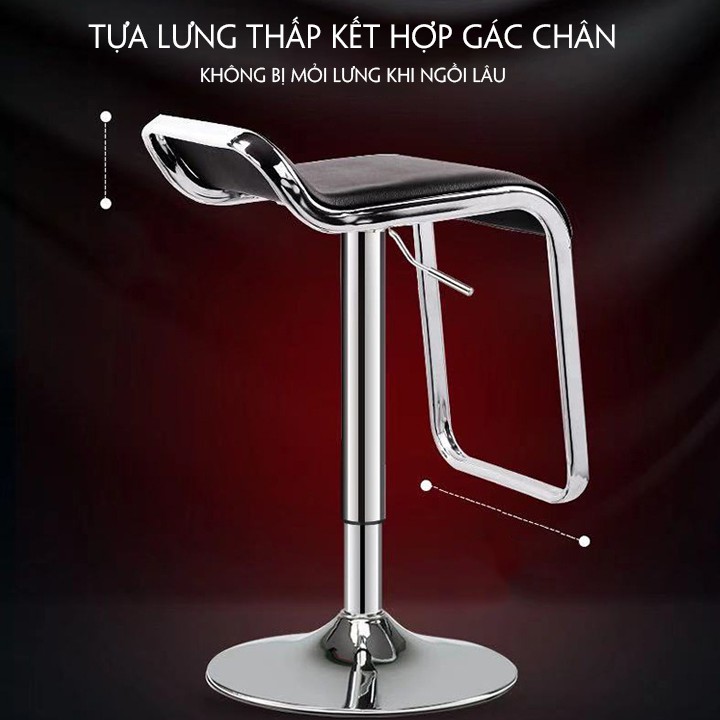 Ghế bar Ghế make up có để chân nâng hạ chiều cao 360 độ