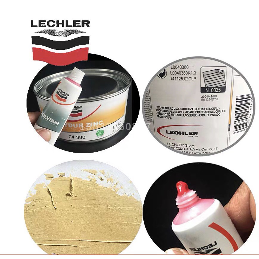 Bột bả ma tít LECHLER 04380 chịu nhiệt 480 độ dành cho sơn tĩnh điện / Bột trám chét/ Universal Polyester Putty
