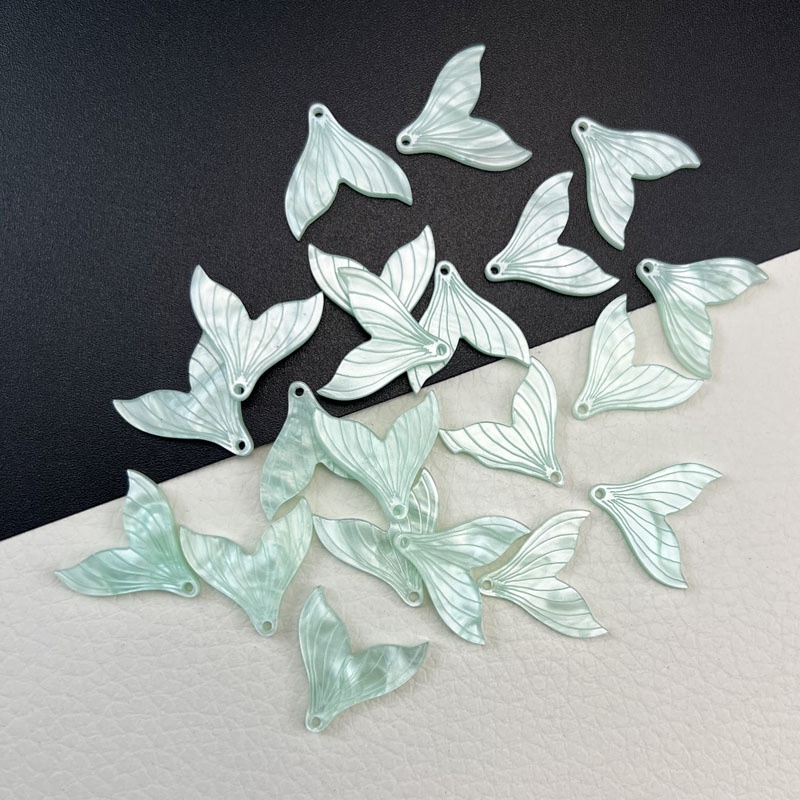 1 đuôi cá 20mm xà cừ nhân tạo xà cừ resin nguyên liệu làm trâm làm trang sức cổ trang cosplay
