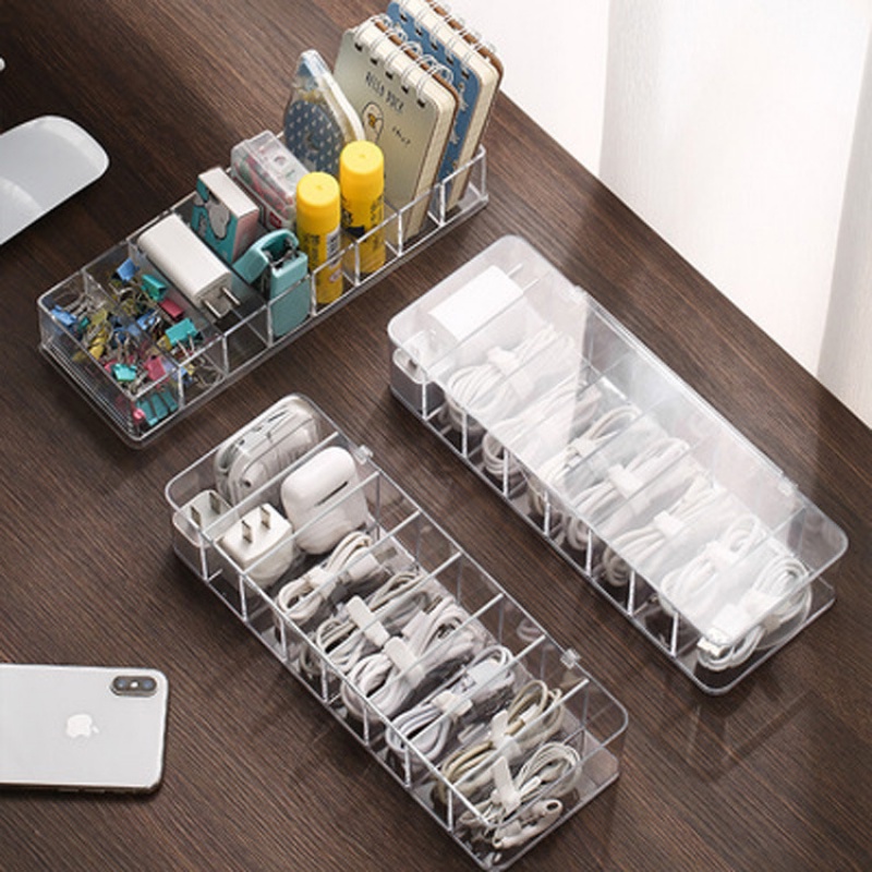 Hộp Đựng Ổ Cắm Điện/Dây Cáp Để Bàn Chống Bụi Tiện Lợi