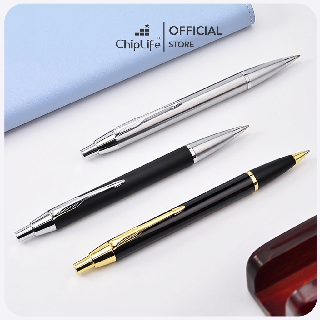 Bút ký cao cấp CHIPLIFE IM022 khắc tên - Dạng bi bấm ngòi 0.7mm mực xanh