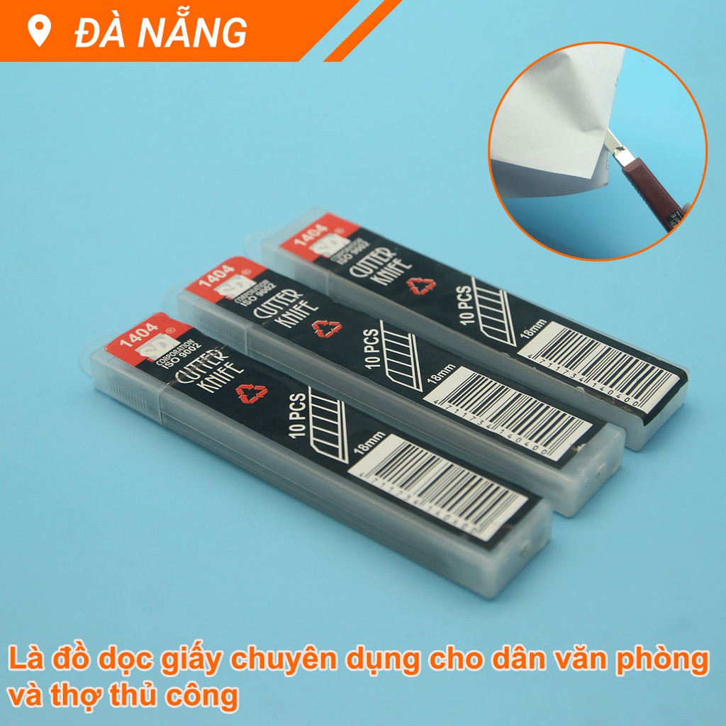 Hộp 10 lưỡi dao rọc giấy SDI