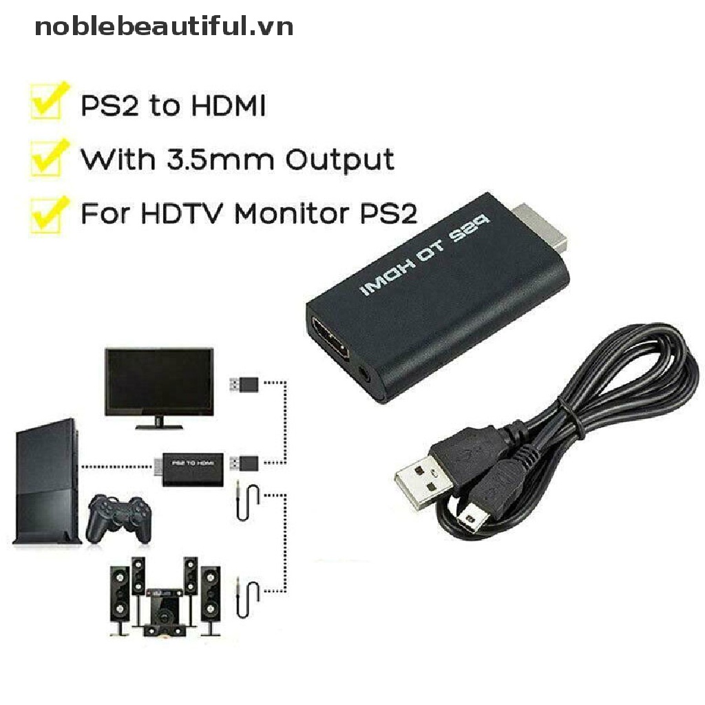 Bộ Thiết Bị Chuyển Đổi Âm Thanh / Video PS2 Sang HDMI 480i / 480p / 576i Với Đầu Ra Âm Thanh 3.5mm