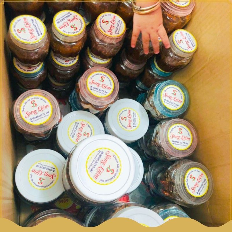 Cá cơm rim tỏi ớt, Mực rim me tỏi ớt, Mắm ruốc nhà làm siêu ngon, Combo 2hũ Cá Cơm 120g NPP Songliemshop