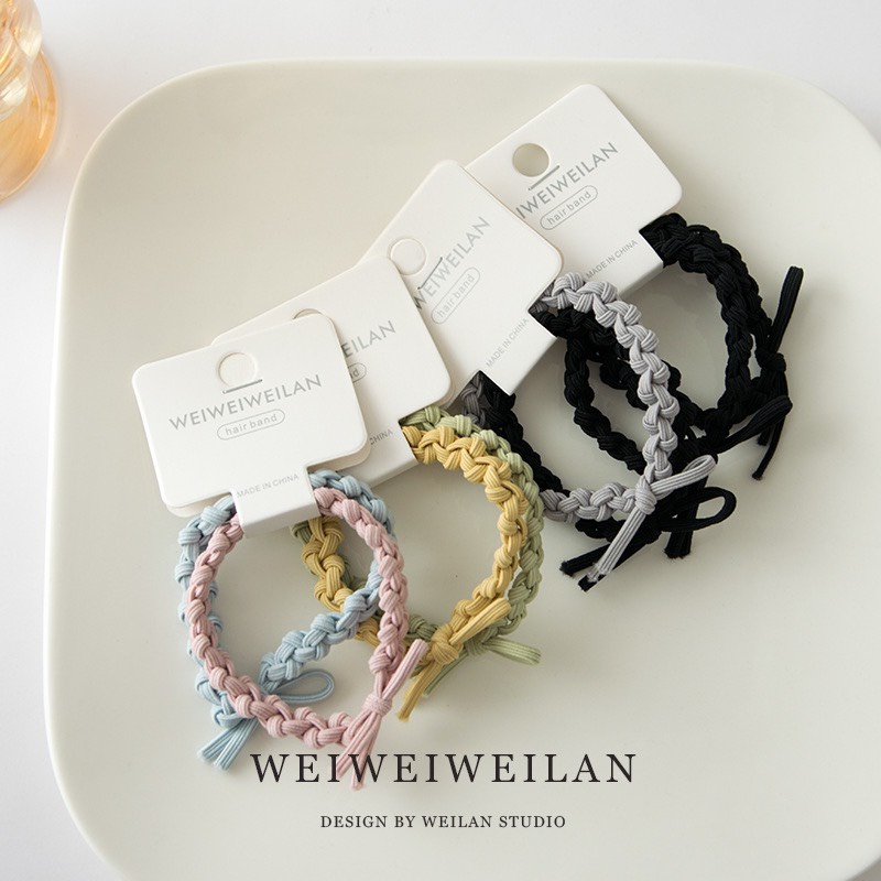 Combo 2 dây cột tóc - vòng tay màu đơn sắc cá tính