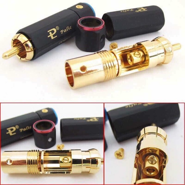 Cặp dây tín hiệu AV (RCA) audio cao cấp kết hợp Jack PALIC mạ vàng.