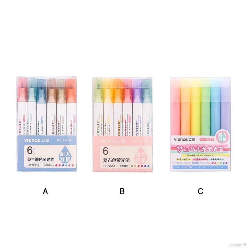 Set 1 / 6 Bút Đánh Dấu Nhiều Màu Sắc