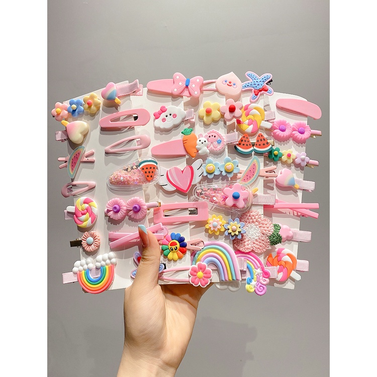 Bộ Kẹp Tóc Kiểu Hoạt Hình Nhật Bản Đáng Yêu Cho Bé Gái