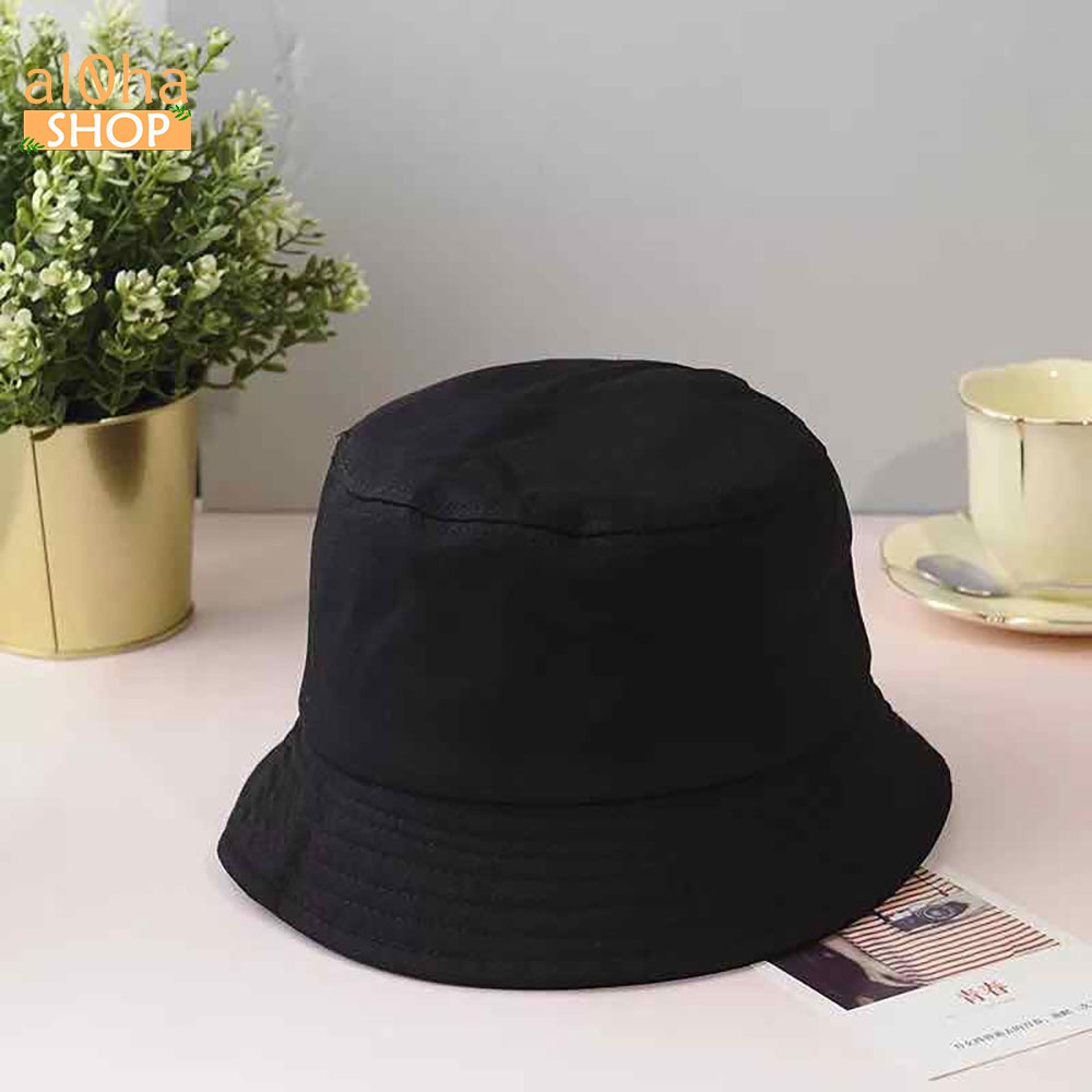Nón bucket vành cụp trơn - mũ tai bèo Ulzzang phong cách, cá tính Unisex nam nữ - al0ha Shop