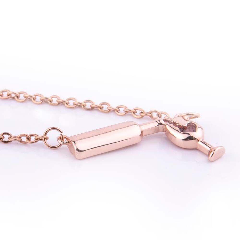 LILYES Vòng cổ Hợp Kim Mặt Đồng Hồ Cát Hình Trái Tim Màu Đỏ Rượu Vang Độc Đáo Thời Trang