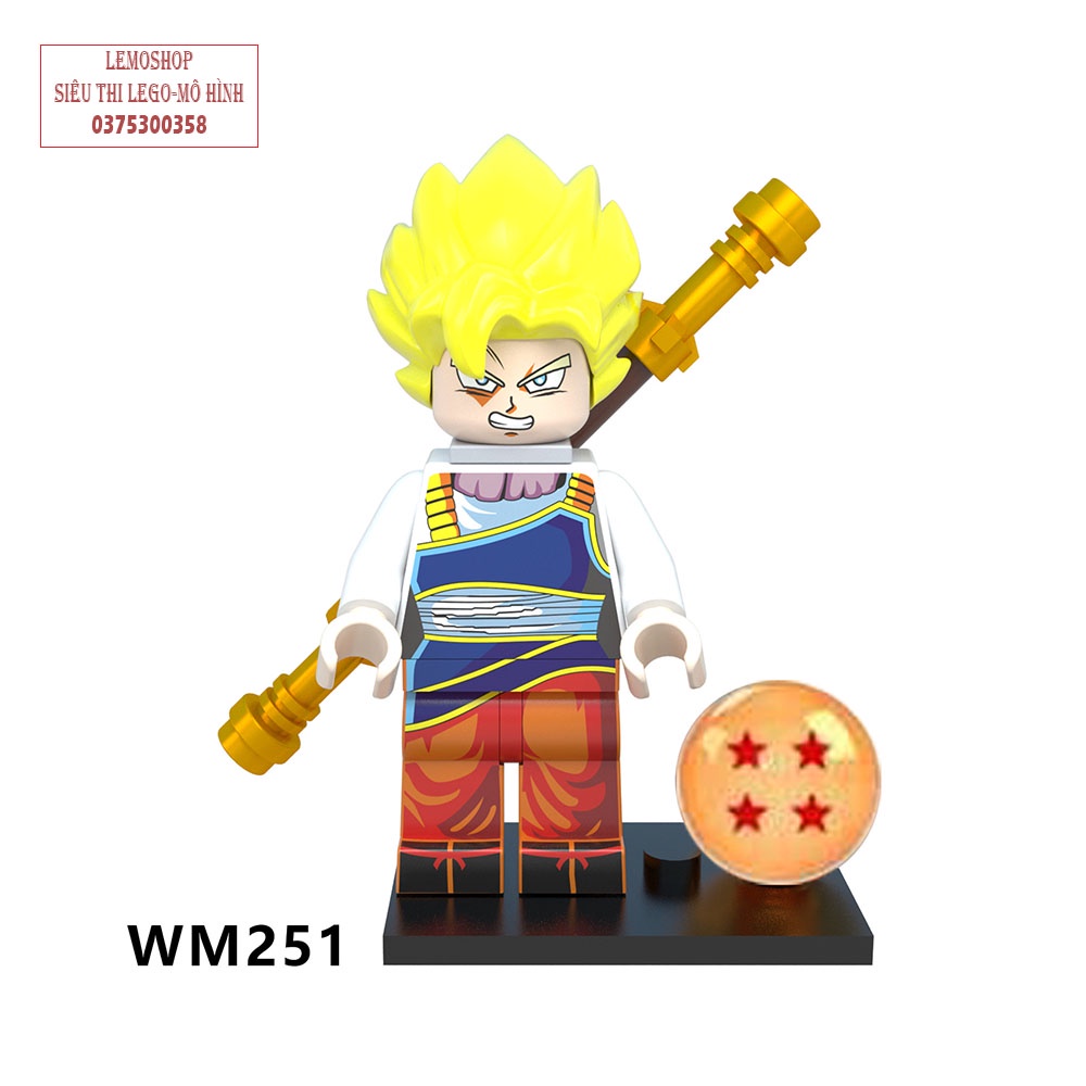 Đồ chơi xếp hình Minifigures nhân vật Dragon Ball : 7 viên ngọc rồng Lemoshop cao 4,5cm, đồ chơi trẻ em - WM 6032