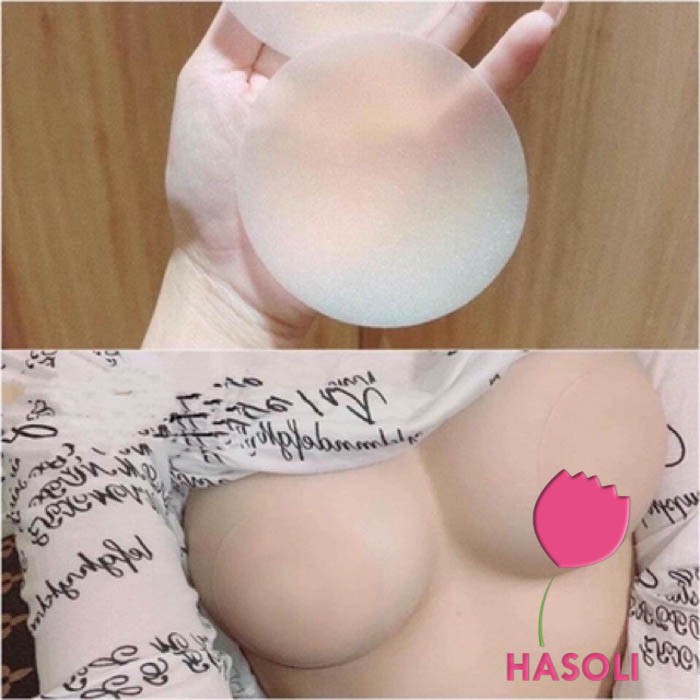 Dán Ngực Silicon 2 Miếng Dán Ngực Tàng Hình Trong Suốt Siêu Dính - Dùng Nhiều Lần PK20
